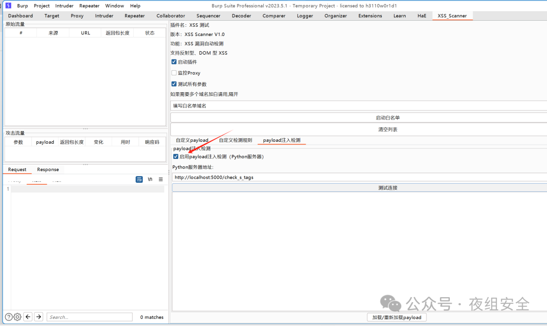 图4–Burp Suite XSS 自动化检测AI插件 | 反射 / DOM 型、Payload 高效注入、AI校验与判定–seo优化_前端开发_渗透技术 图4–Burp Suite XSS 自动化检测AI插件 | 反射 / DOM 型、Payload 高效注入、AI校验与判定–seo优化_前端开发_渗透技术