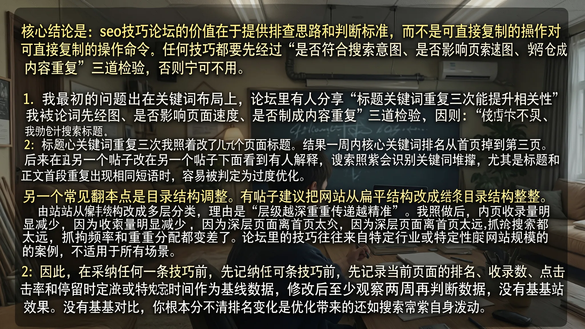 图1–一个运营新手在seo技巧论坛里翻车后总结出的排查流程–seo优化_前端开发_渗透技术